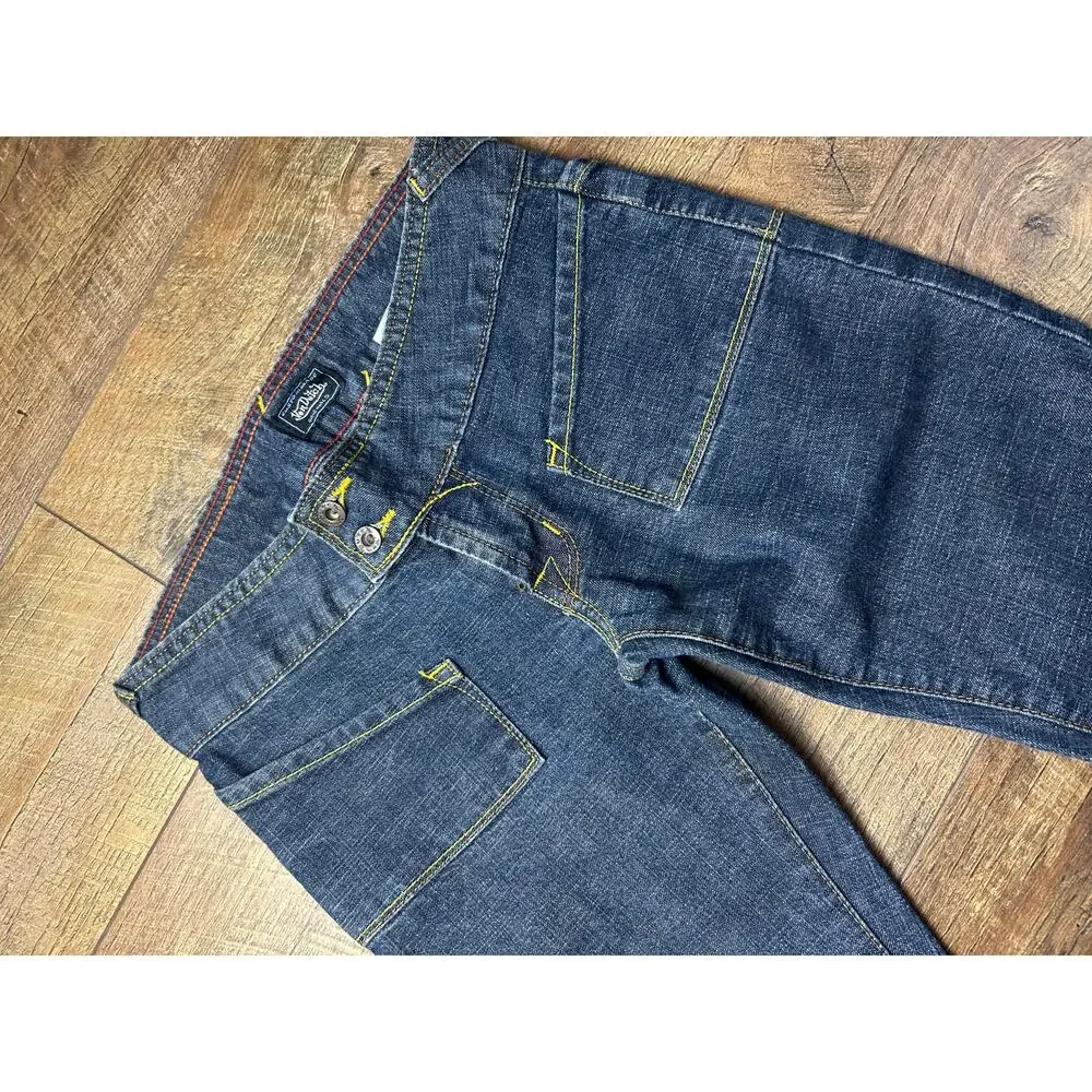 Y2K Von Dutch Low Rise Flare Jeans Indie Sleaze Denim 2000s Vintage - Picture 6 of 9